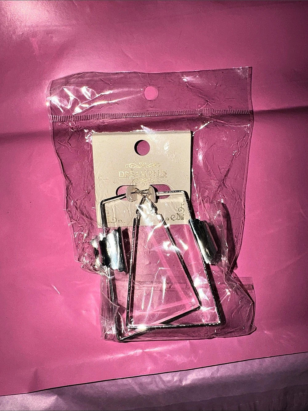 Silver Statement Drop Earrings NWT